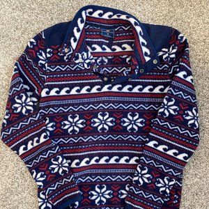 Vineyard Vines Boys Fair Isle Quater Snap Fleece Pullover Sweatshirt